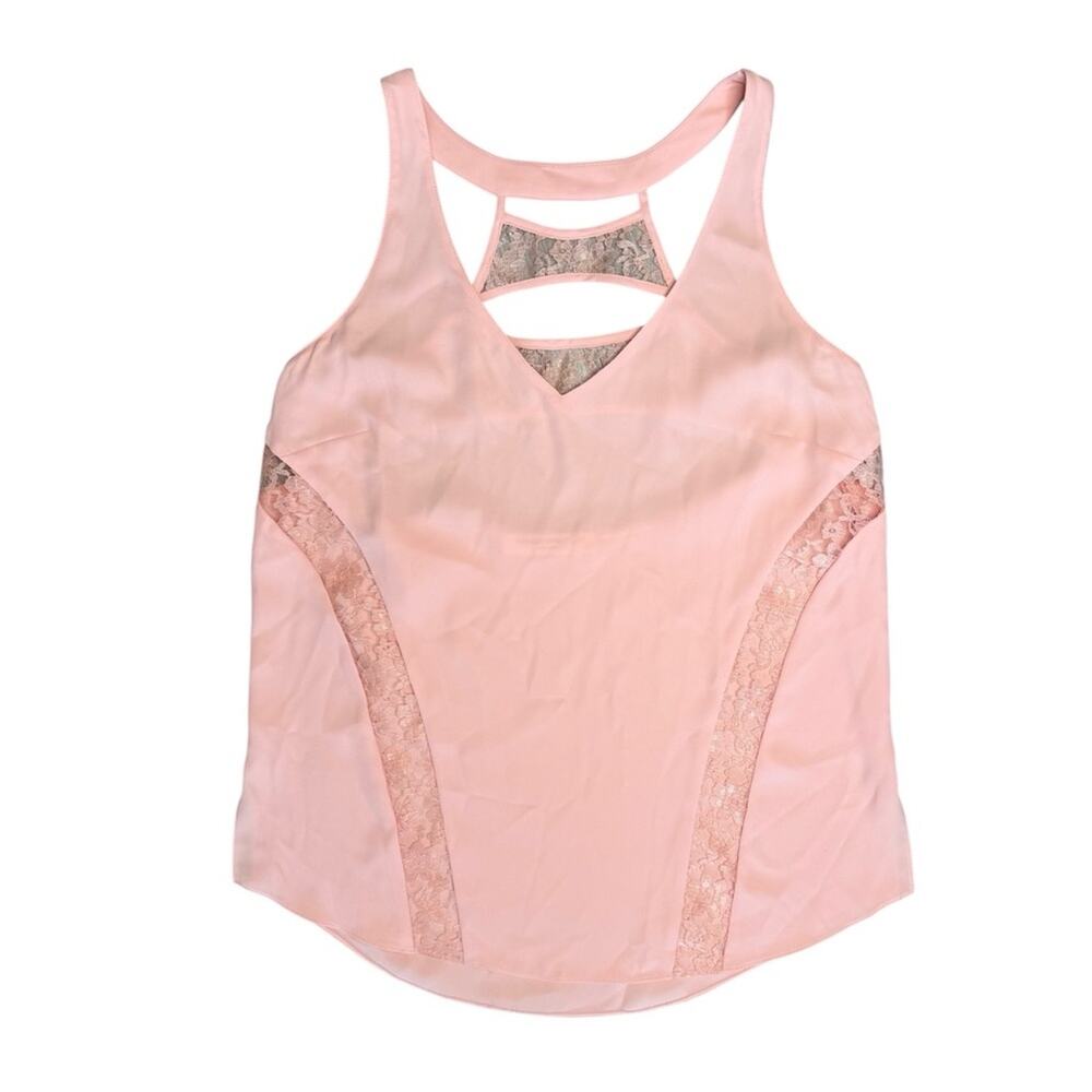 AMANDA UPRICHARD Women’s Blush Coral Lace Cut Out Camisole